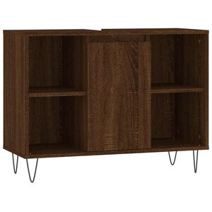 vidaXL vannitoakapp, pruun tamm, 80 x 33 x 60 cm, tehispuit