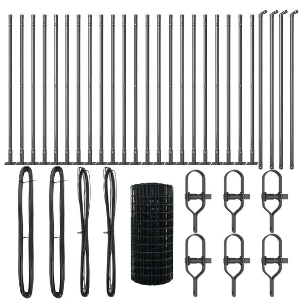 vidaXL Aed koos postiga Hall 0,4 x 50 m Terased ja PVC