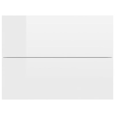 vidaXL öökapp, kõrgläikega valge, 40 x 30 x 30 cm, puitlaastplaat