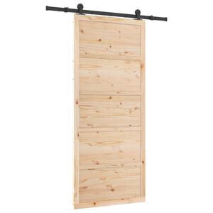 vidaXL Libisev uks Naturaalne 80 x 208 cm Toekas m&auml;nnipuit