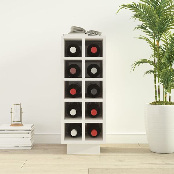 vidaXL veinikapp, valge, 23 x 34 x 61 cm, männipuit