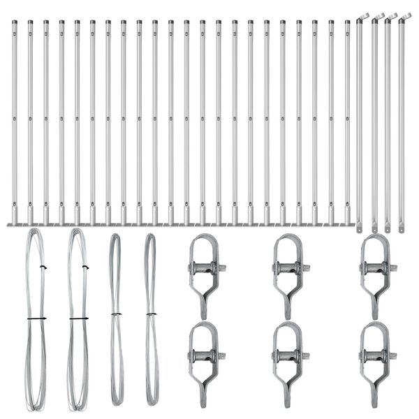 vidaXL Aiapost Muu 26 pcs Hall 3,2 x 3,2 x 90 cm Teras