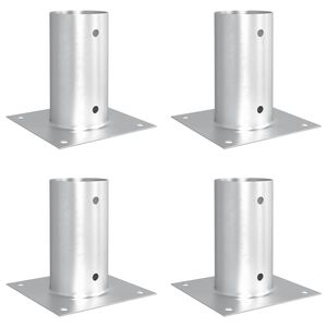 vidaXL &Uuml;mmargune maapinna ankru 4 pcs H&otilde;bedane 15 x 15 x 15 cm Metall