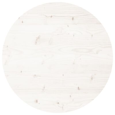 vidaXL lauaplaat, ümmargune, valge, Ø 60 x 3 cm, männipuit