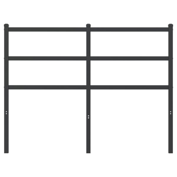 vidaXL metallist vahetatav voodipeats, must, 120 cm