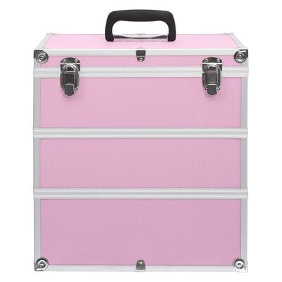 vidaXL jumestuskohver, 37 x 24 x 40 cm, roosa, alumiinium