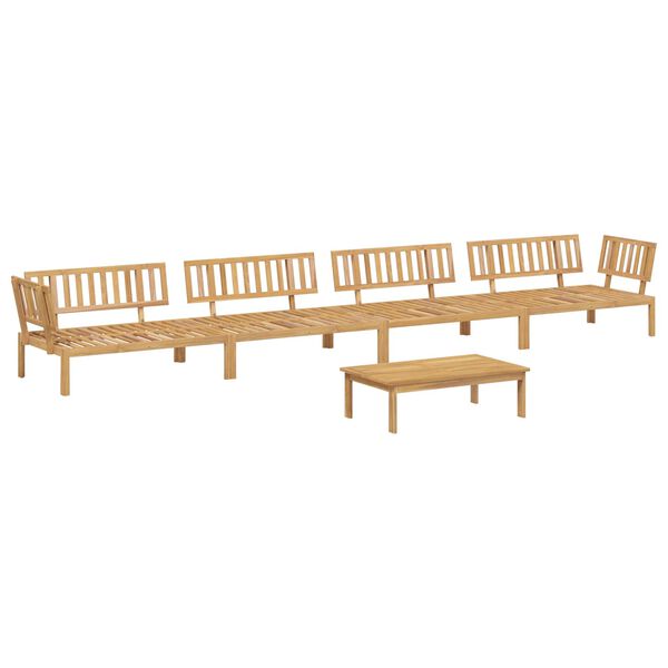 vidaXL Diivanikomplekt padjaga 5 pcs Pruunikashall Tugev akatsiapuu