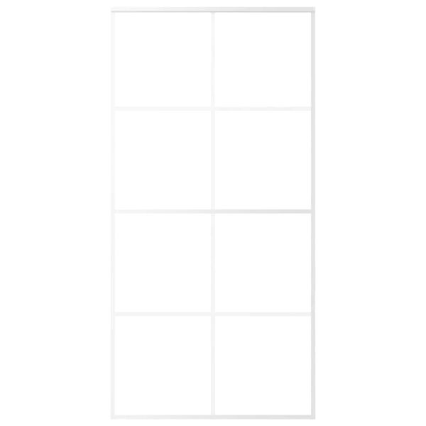 vidaXL liuguks, matt ESG-klaas ja alumiinium, 102,5 x 205 cm, valge