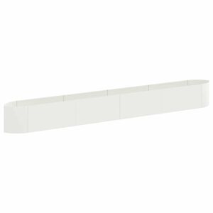 vidaXL T&otilde;stetud Aiapeenar Valge 380 x 40 x 40 cm Teras