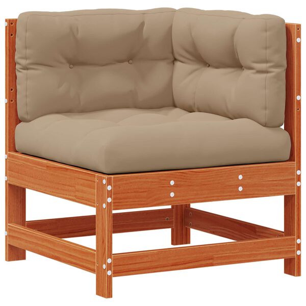 vidaXL Aia lounge komplekt 7 pcs Vahapunane Tahke m&auml;nd