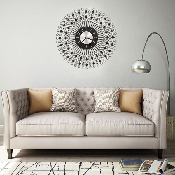 vidaXL seinakell metall 43 cm must