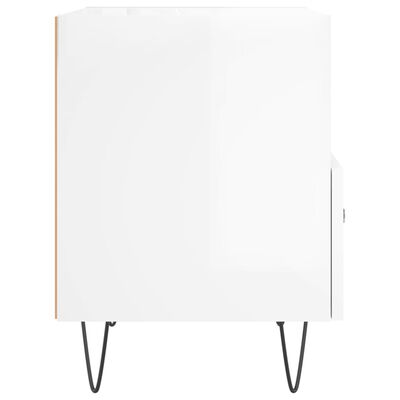 vidaXL öökapp, kõrgläikega valge, 40 x 35 x 47,5 cm, tehispuit