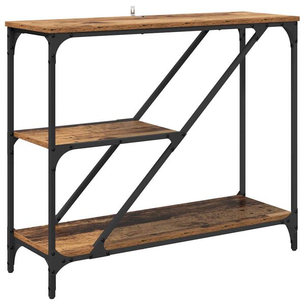 vidaXL Konsoollaud Vana puit 88,5 x 30 x 75 cm Tehispuit