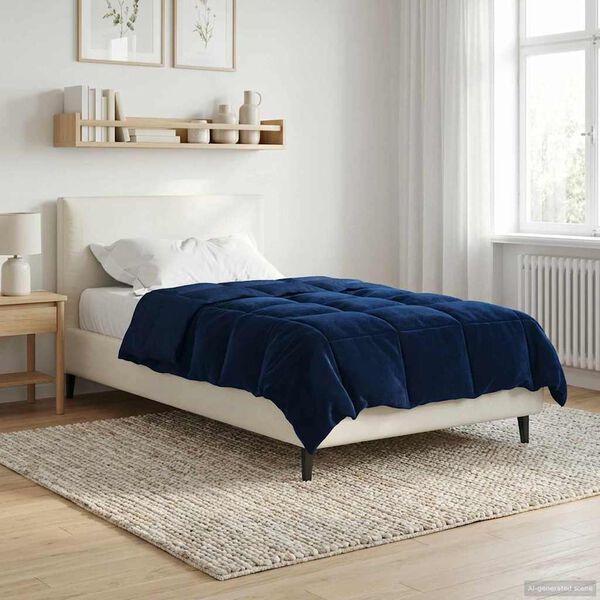 vidaXL T&auml;ispika aasta tekk Tumesinine 155 x 220 cm Mikrokiud