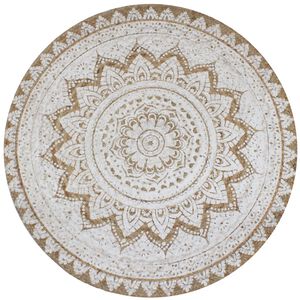 vidaXL vaip, punutud džuut, tr&uuml;kimustriga, 90 cm, &uuml;mmargune