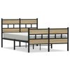 vidaXL metallist voodiraam ilma madratsita Sonoma tamm 120x190 cm