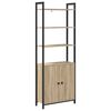 vidaXL Raamaturiiul 6 tasandit 60 x 24 x 161 cm Tehispuit Sonoma tamm