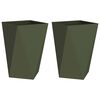 vidaXL Taimekast 2 pcs Küpset roheline 50 x 50 x 75 cm Teras