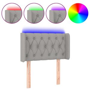 vidaXL LED-voodipeats, helehall, 83x16x78/88 cm, kangas