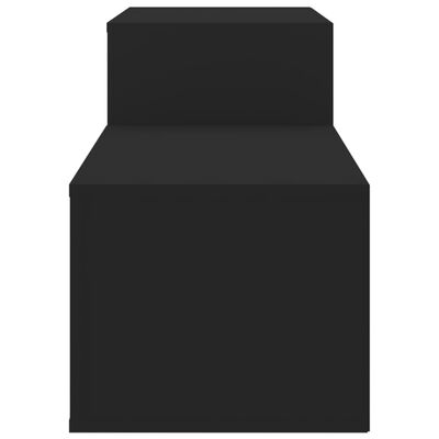 vidaXL jalatsikapp, must, 150 x 35 x 45 cm, tehispuit