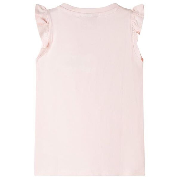 Volangidega laste T-s&auml;rk, pehme roosa, 92