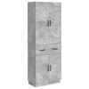vidaXL Kapi Komplekt 2 pcs Betoonhall Tehispuit
