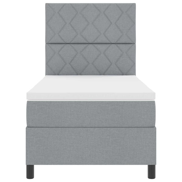 vidaXL Karbi vedrumadrats madratsiga Helehall 100 x 200 cm kangas