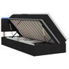 vidaXL LED-iga voodiraam koos madratsiga Must 90 x 190 cm kangas