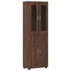 vidaXL K&otilde;rgushein FLORIN 60 x 35 x 182 cm Pruun tamme Tehispuit