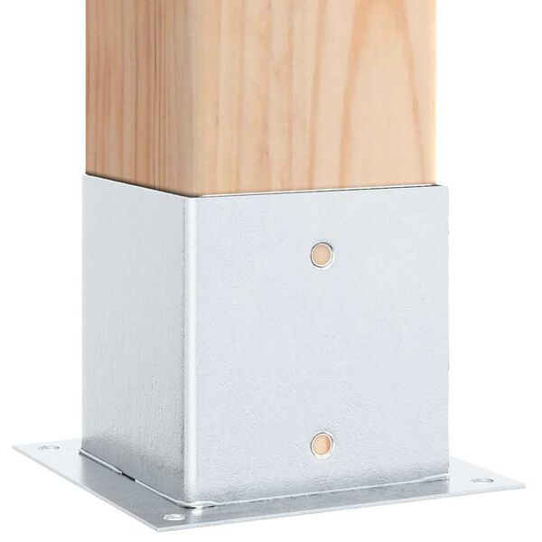 vidaXL postialused ruudukujulised 12 tk, 141x141 mm, tsingitud teras