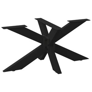vidaXL kohvilaua jalg, &auml;mblikukujuline, must, 98 x 58 x (42&ndash;43) cm, teras