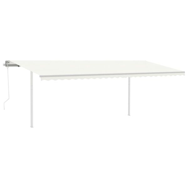 vidaXL automaatne varikatus LED, tuuleandur 6x3,5 m kreemjas