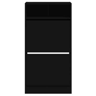 vidaXL jalatsikapp, must, 60 x 34 x 116 cm, tehispuit