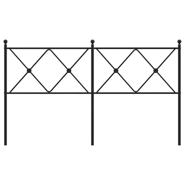 vidaXL metallist vahetatav voodipeats, must, 160 cm