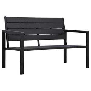 vidaXL aiapink, 120 cm, HDPE, must, puiduv&auml;limusega