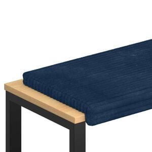 vidaXL Pingipadja Pl&uuml;&uuml;&scaron;ist korduroy Tumesinine S&uuml;gavus 35 cm