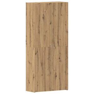 vidaXL Kinga kapp riiuliga uksega Pruun 80 x 35.5 x 180 cm Tehispuit