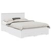 vidaXL Voodi raam sahtliga peaga Valge 150 x 200 cm Tehispuit
