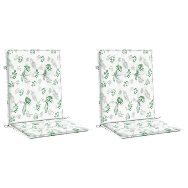 vidaXL madala seljatoega toolipadjad 2 tk, lehemuster, kangas