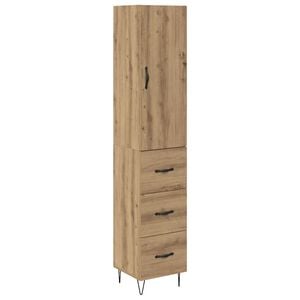 vidaXL K&otilde;rgushein K&auml;sit&ouml;&ouml;puu 34,5 x 34 x 90 cm Tehispuit