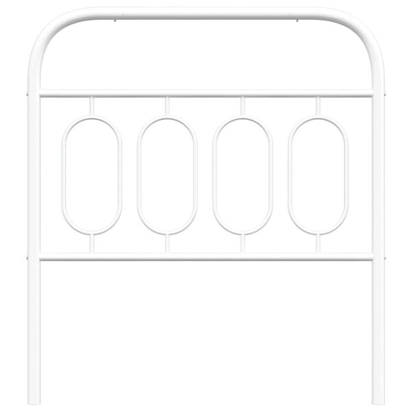 vidaXL metallist vahetatav voodipeats, valge, 90 cm