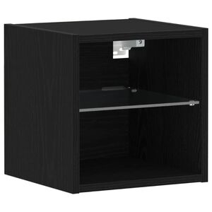 vidaXL teleri seinakapp LED-tuledega, betoonhall, 30 x 28,5 x 30 cm