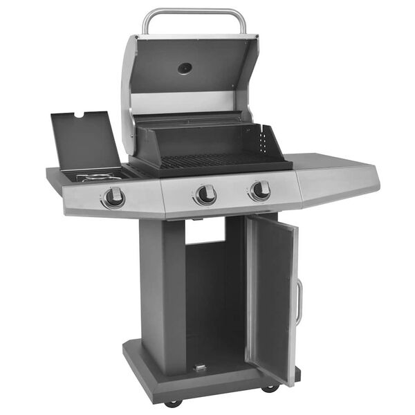 vidaXL Gaasigrilli p&otilde;letitoru H&otilde;bedane Terased koos metalliga voolik