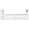 vidaXL voodi ilma madratsita, valge, 100 x 200 cm, männipuit