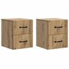 vidaXL Seinale kinnitatav &ouml;&ouml;tis 2 pcs Artisan tamm 34,5 x 33 x 40 cm