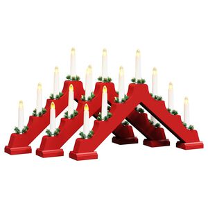 vidaXL J&otilde;uluk&uuml;&uuml;nla sild 3 pcs Punane 39.5 x 5 x 29 cm Tahke m&auml;nd
