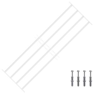 vidaXL Akna turvav&otilde;re 4 ristvartiga 3 pcs 93-174 cm Tsingitud teras