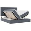 vidaXL LED-iga voodiraam koos madratsiga Tumehall 180 x 200 cm Samet