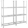 vidaXL 3-kihilised rehviriiulid 2 tk h&otilde;bedane 110x40x200 cm teras