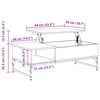 vidaXL kohvilaud, pruun tamm, 100 x 50 x 35 cm, tehispuit ja metall